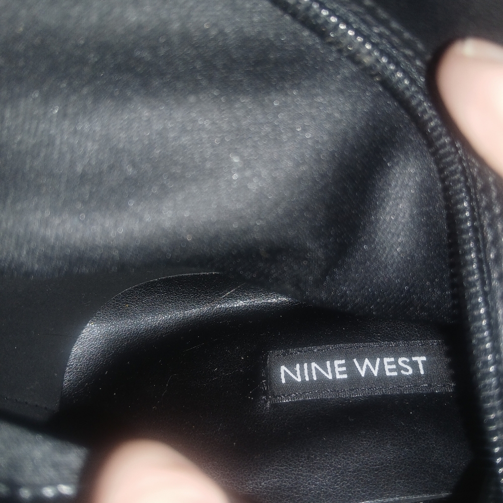 Nine West elegant Black Leather Knee-High Boots 3.5 inch heel. 9.5 - Picture 6 of 6